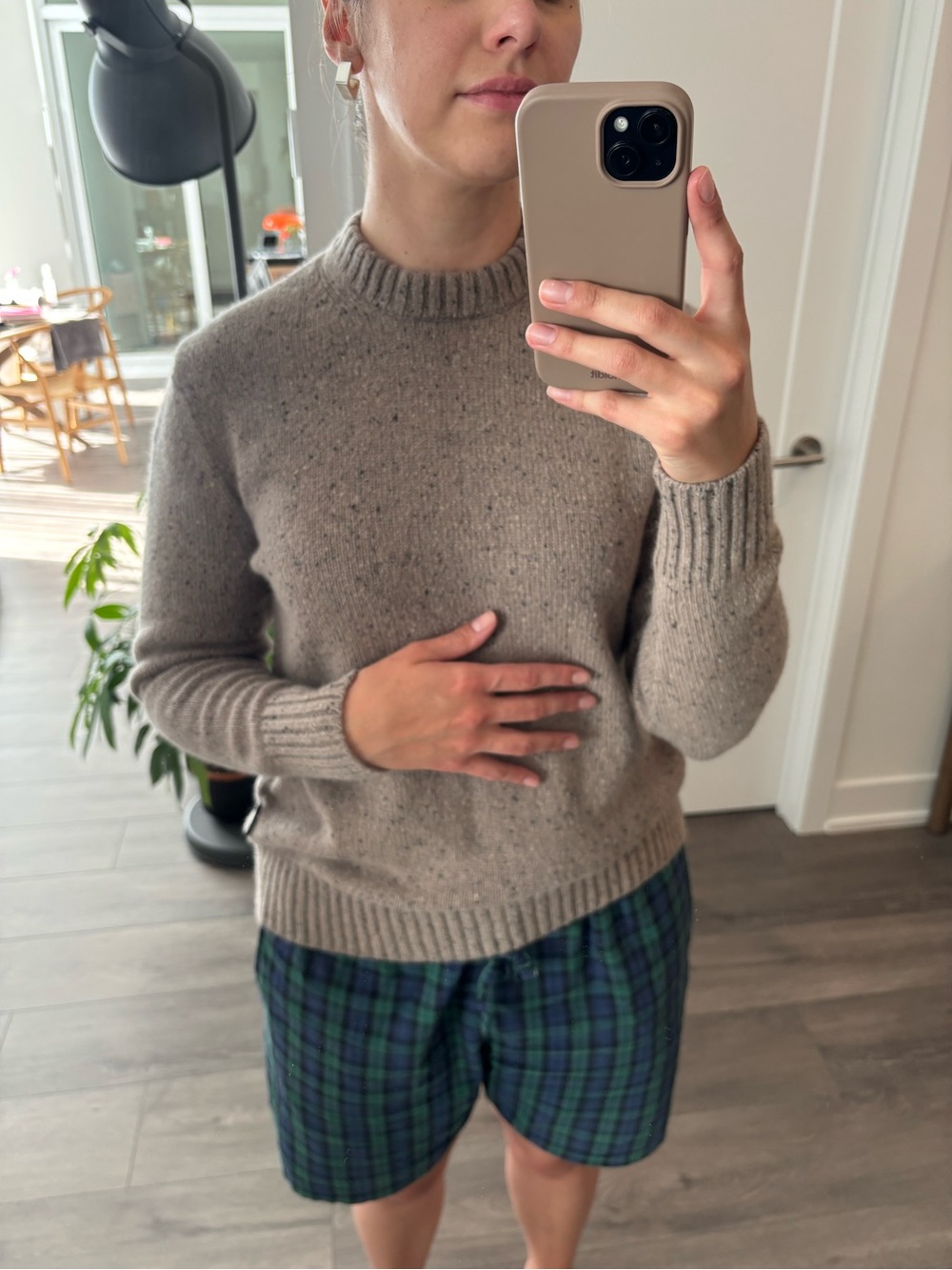 Calvin Klein Jeans Speckled Taupe Crewneck Sweater